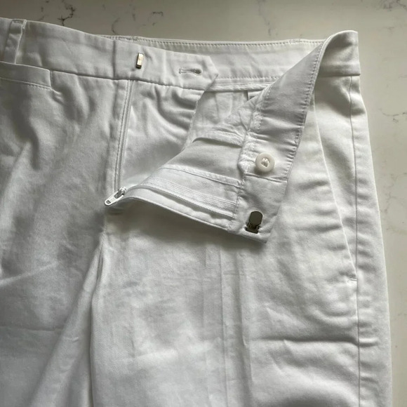 Banana Republic Avalon 5 Pocket Flat Frt Cotton 10" Bermuda Shorts Wht Sz 0 NWT - Picture 4 of 12
